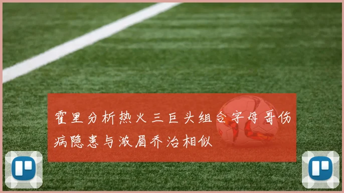 霍里分析热火三巨头组合字母哥伤病隐患与浓眉乔治相似